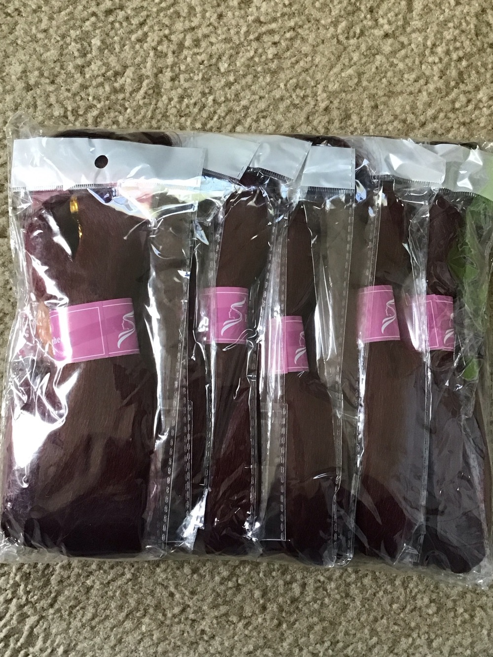 Red Synthetic Hair Wefts - Versatile Clip-In Extensions